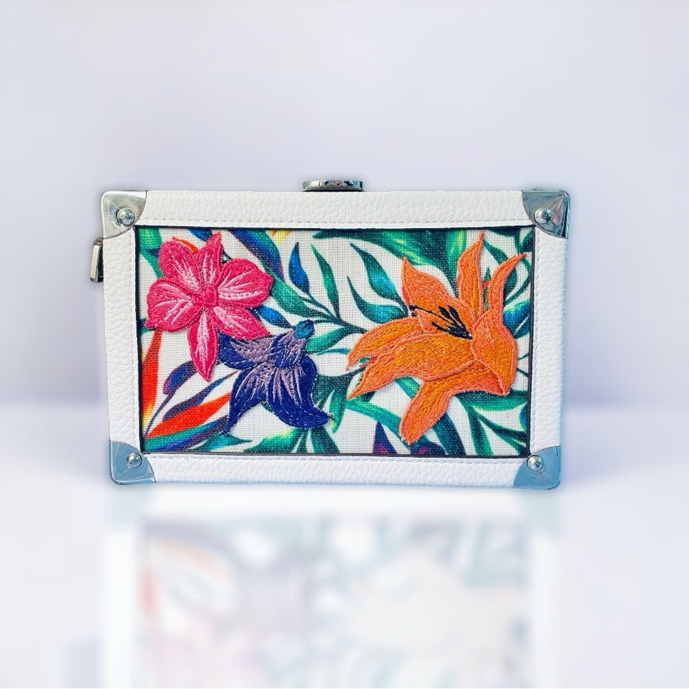 Sam Edelman Tropical Hardcase Clutch
